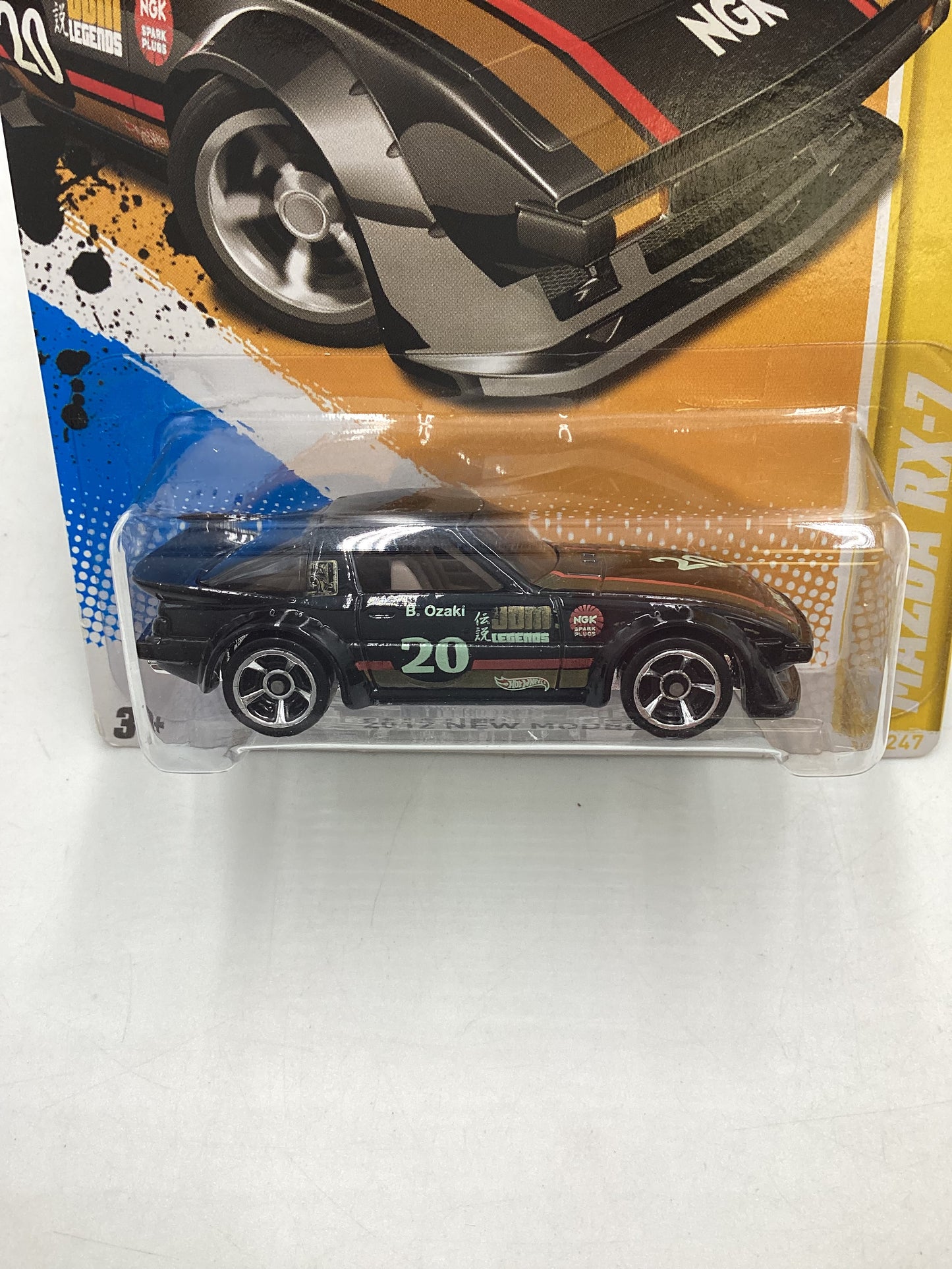 2012 Hot Wheels New Models #31 Mazda RX-7 Black 85D