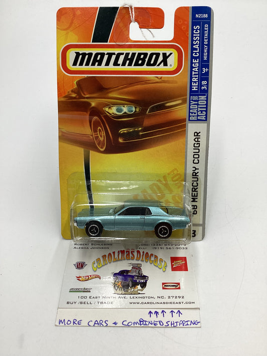 Matchbox Heritage Classics #3 68 Mercury Cougar Light Blue 208F