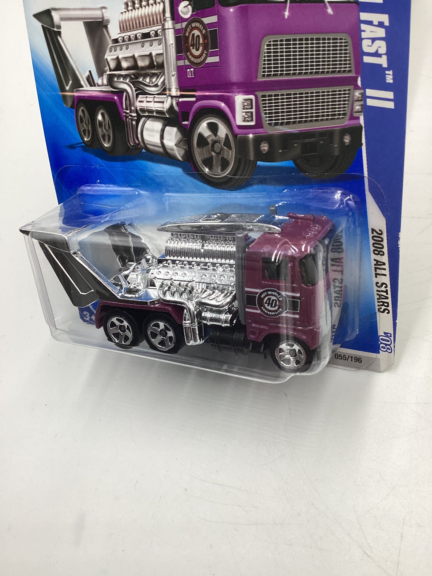 2008 Hot Wheels All Stars #55 Semi Fast II Purple AA1