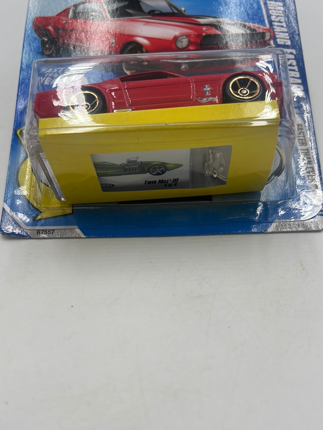 2010 Hot Wheels Faster Than Ever Ford Mustang Fastback Walmart Exclusive Twin Mill Key Chain Red 132/240 235B
