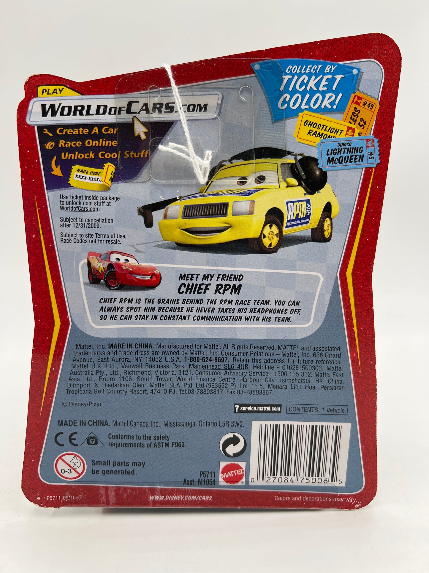 Disney Pixar The World Of Cars Race O Rama #108 Mini #1