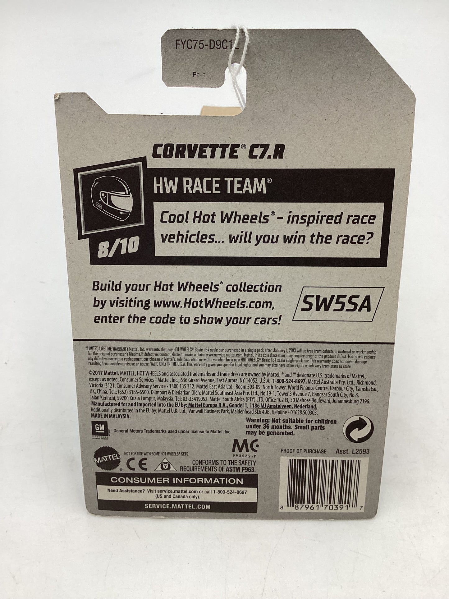 2019 Hot wheels #193 Corvette C7.R 4C