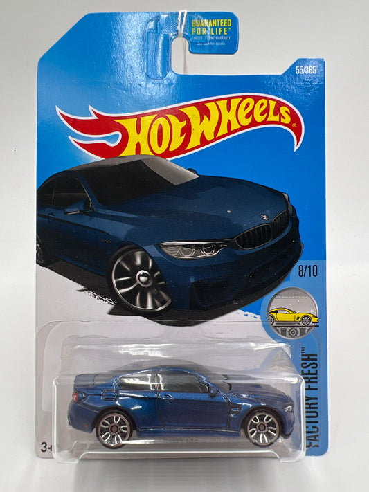 2017 Hot Wheels Factory Fresh #55 BMW M4 Blue SR