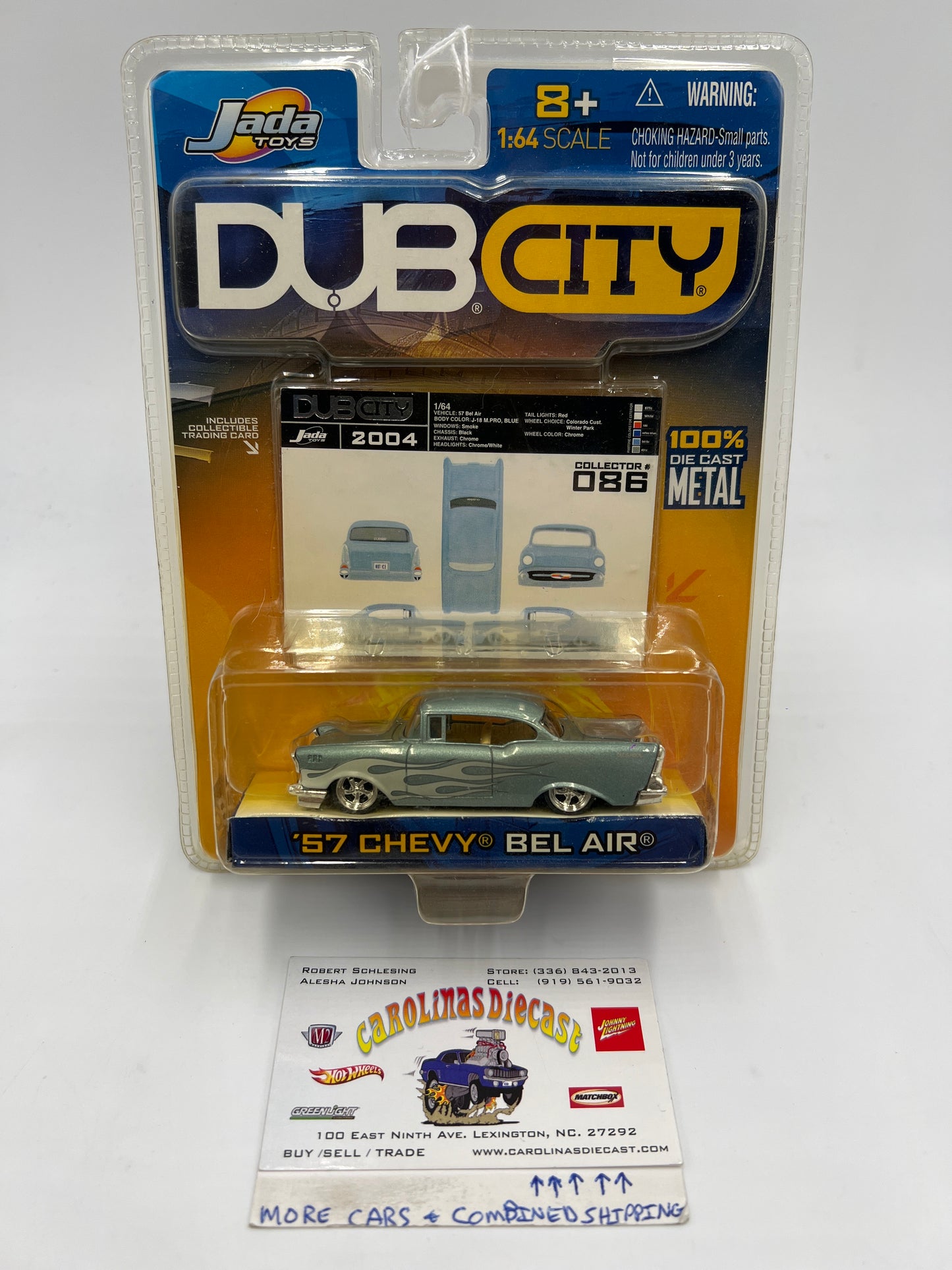 Jada Dub City #86 57 Chevy Bel Air Light Blue 184E