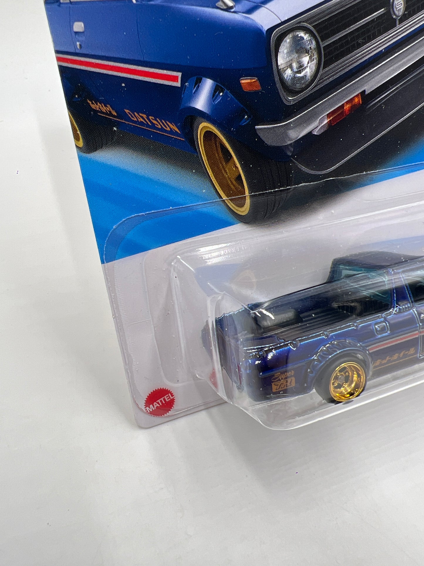 2025 Hot Wheels Super Treasure Hunt #93 1975 Datsun Sunny Truck B120 Blue W/Protector