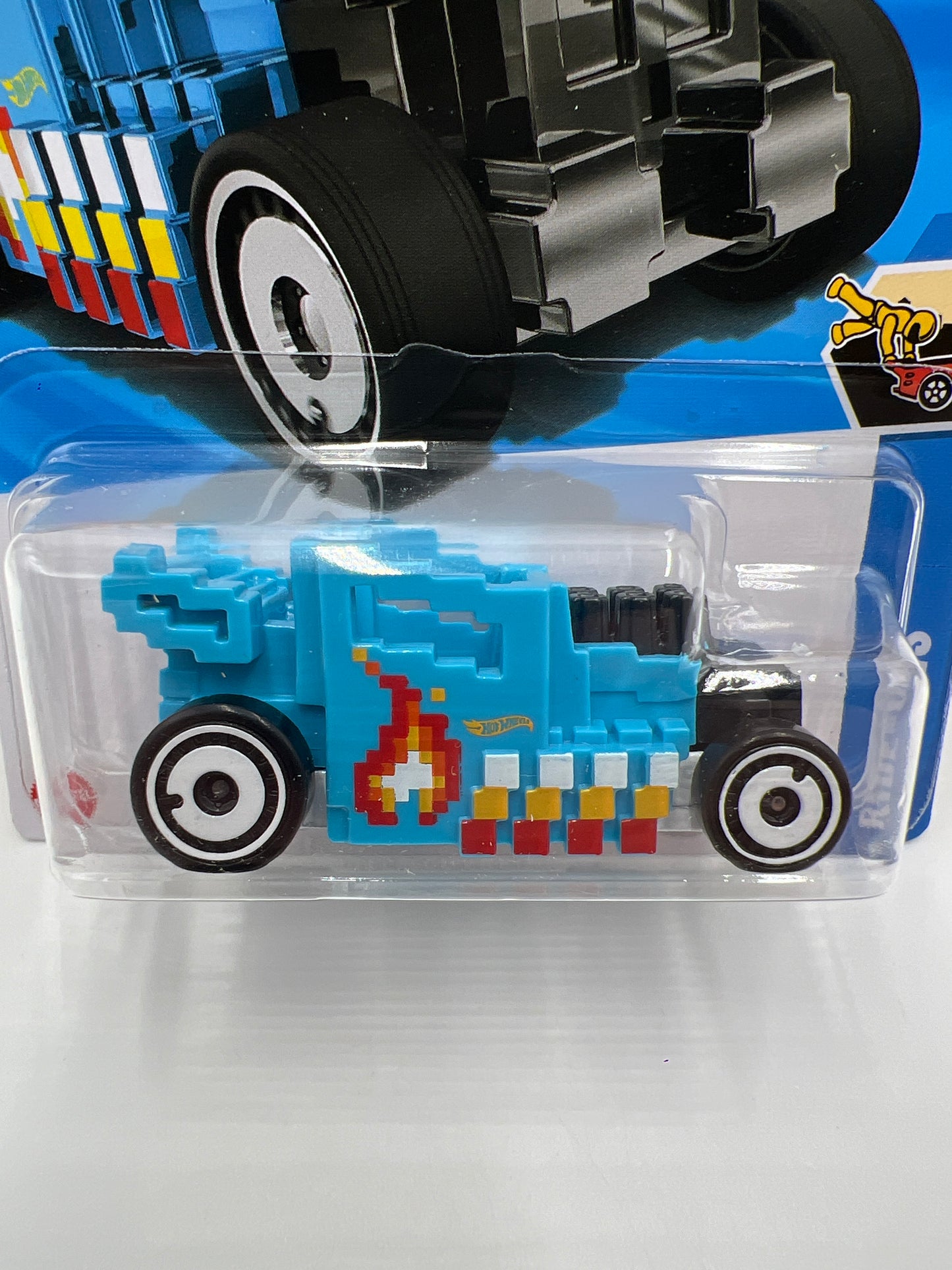 2025 Hot Wheels #138 M Case Ride-Ons Pixel Shaker Blue 116F