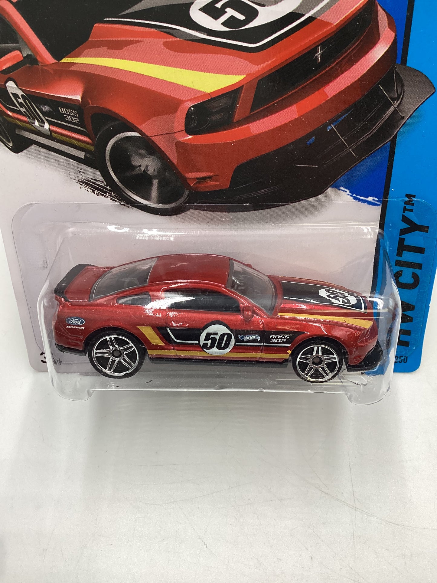 Hot Wheels 2014 HW City 12 Ford Mustang Boss 302 Laguna Seca Red 25G