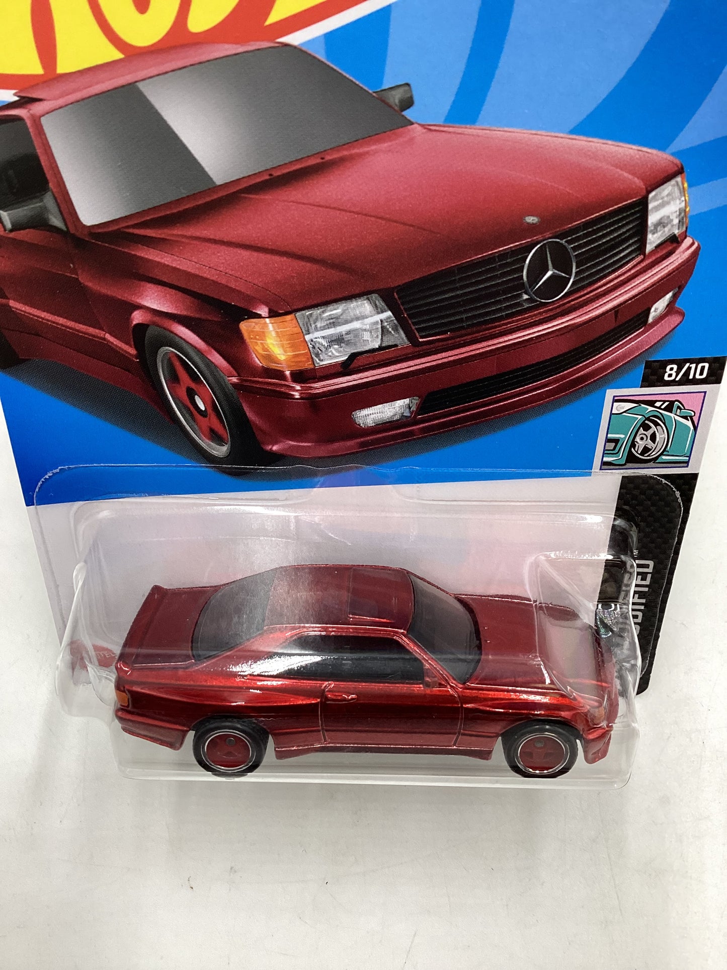 Hot Wheels Modified 82/250 89 Mercedes-Benz 560 SEC AMG Super Treasure Hunt with protector