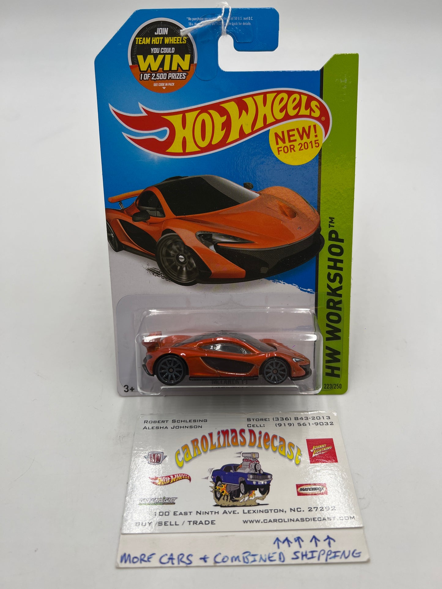 2015 Hot Wheels Workshop #223 McLaren P1 Orange 102I