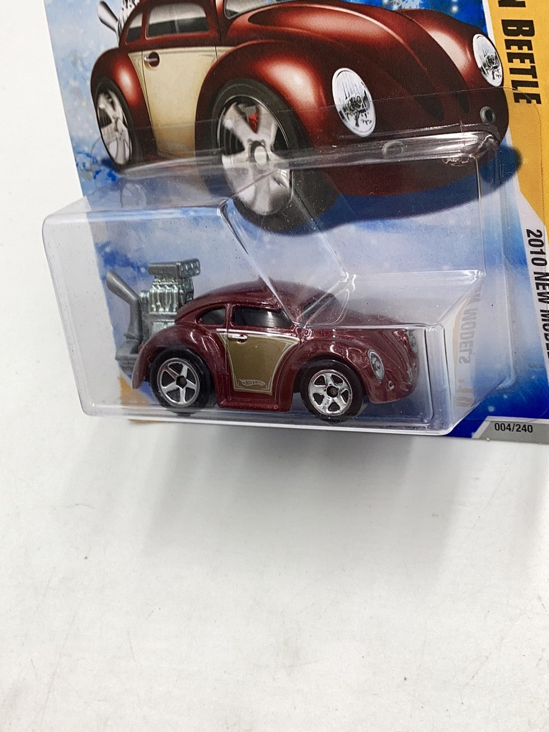 2010 Hot Wheels #4 Volkswagen beetle new arrivals Target exclusive snowflake card maroon 158F