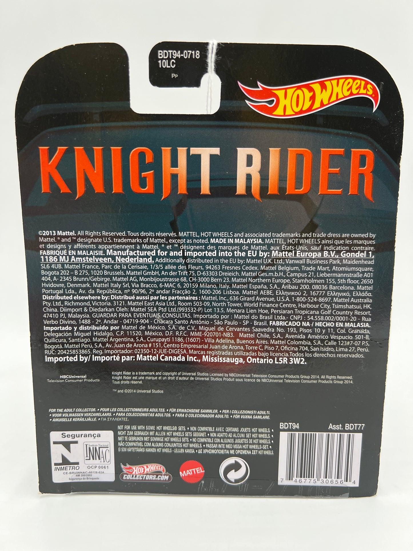 Hot Wheels Retro Entertainment Knight Rider K.I.T.T. Super Pursuit Mode Black 241B