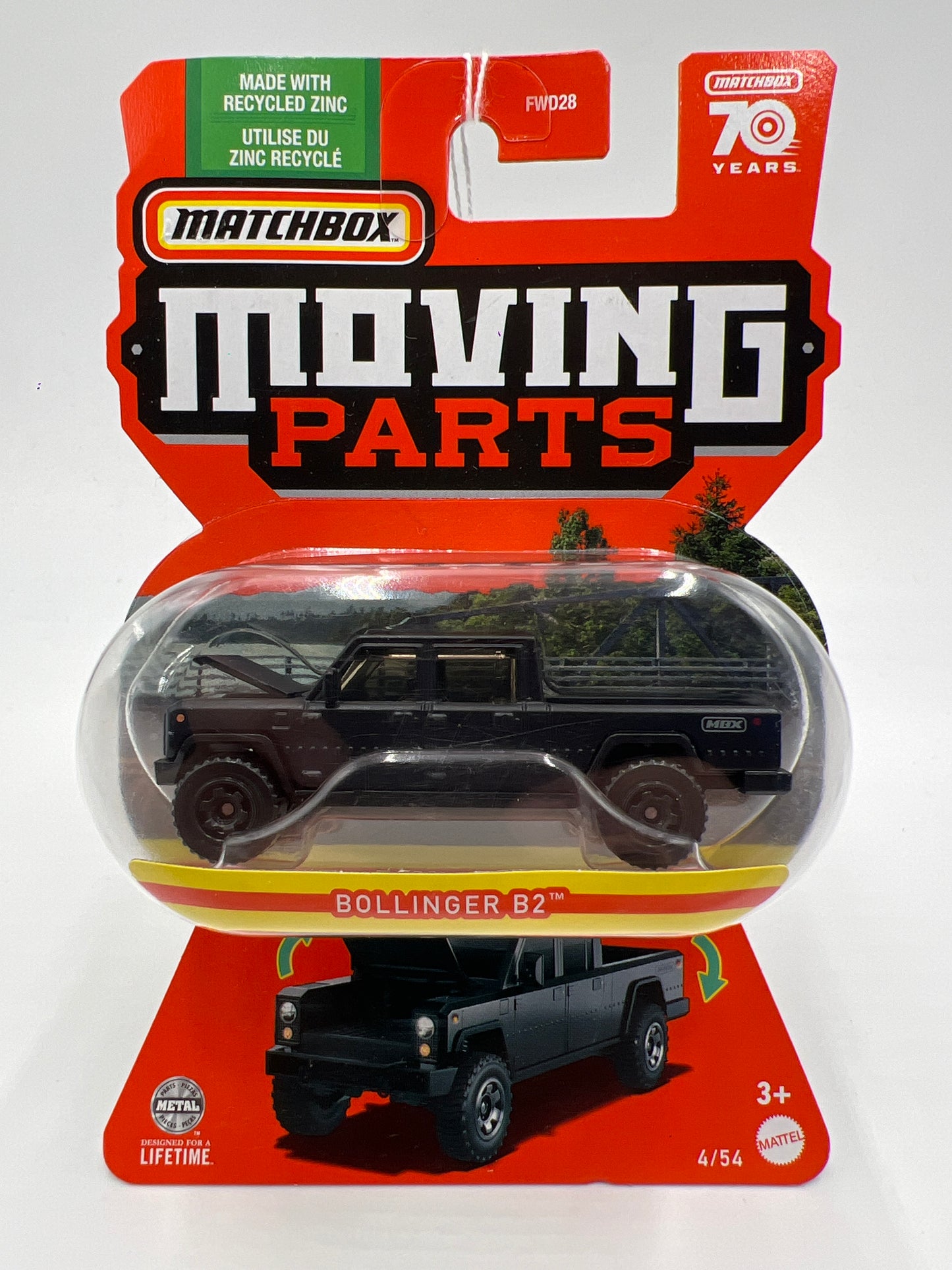 Matchbox Moving Parts #4 Bollinger B2 Matte Black 163E