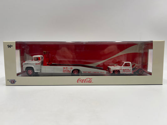 M2 Machines Auto Haulers TW43 CHASE Coca Cola 1958 Chevrolet Spartan LCF & 1976 GMC Sierra Grande 15 Custom