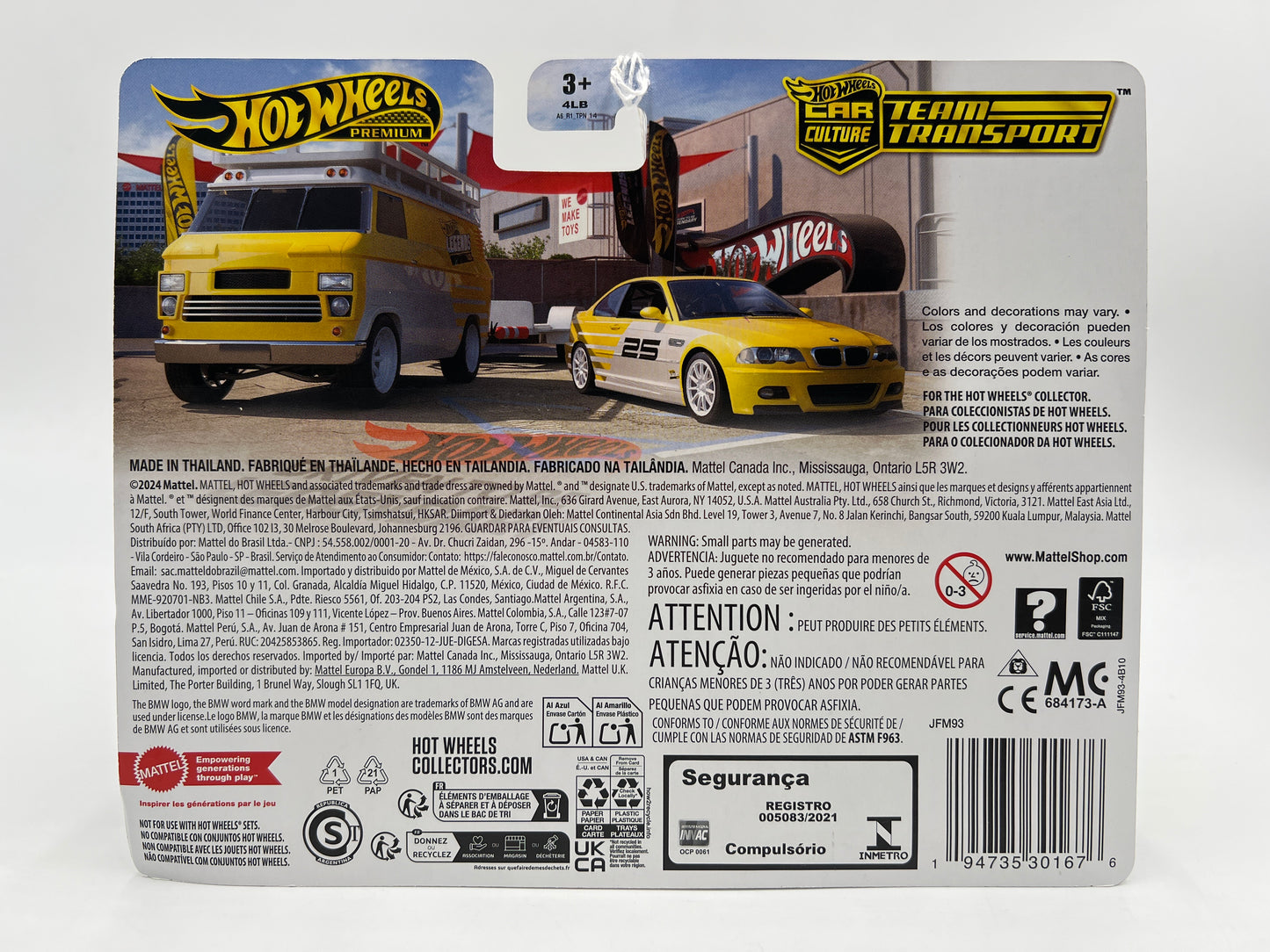 2025 Hot Wheels Team Transport Legends Tour Walmart Exclusive BMW M3 & HW Rally Hauler 279F