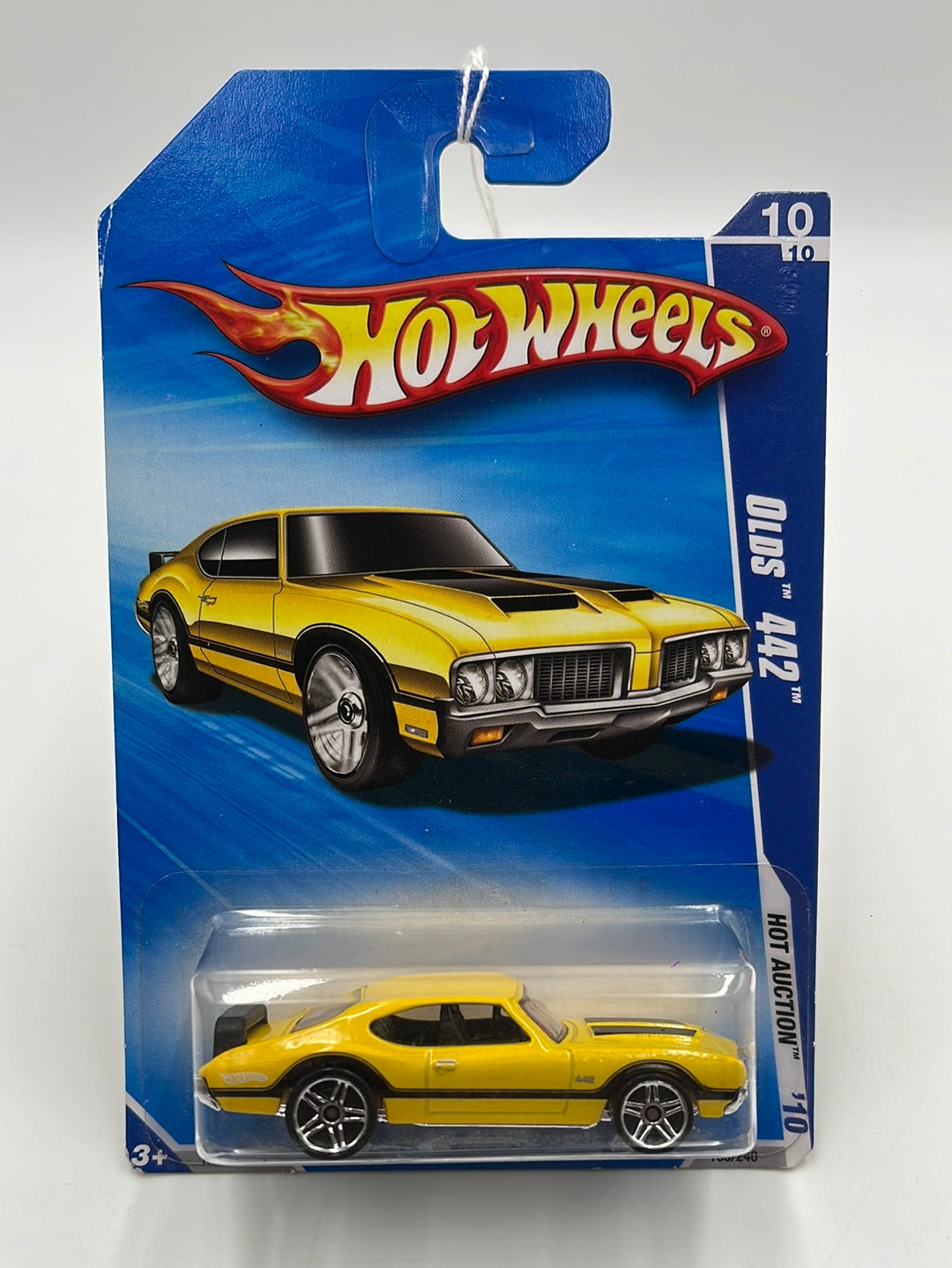 2010 Hot Wheels Hot Auction Olds 442 Yellow 168/240 57A