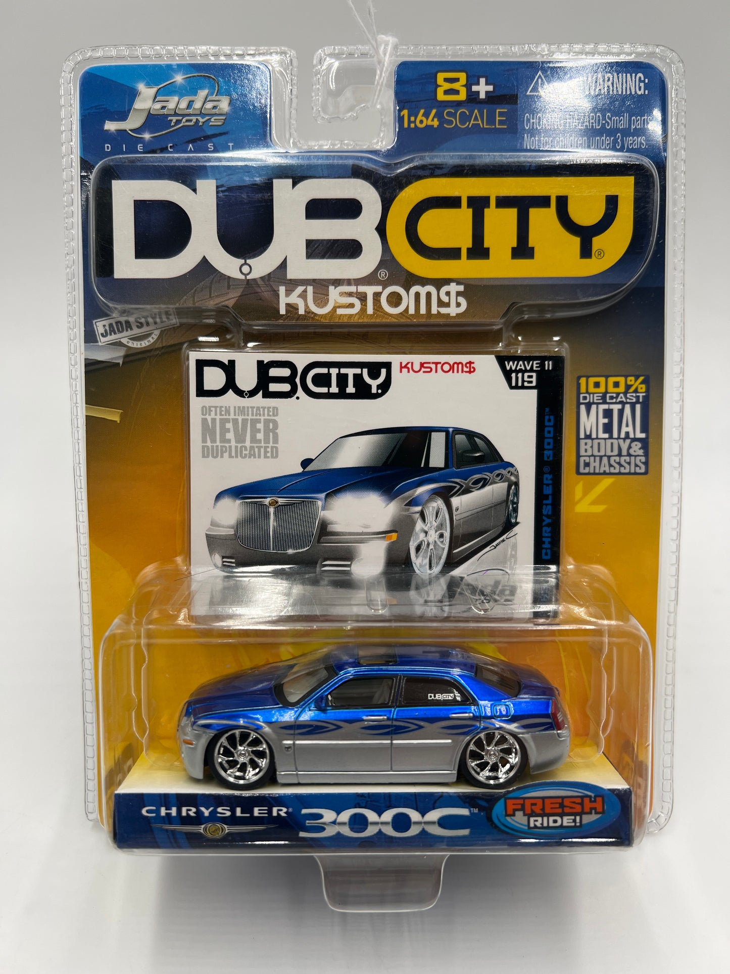 Jada Toys Dub City Kustoms Wave 11 #119 Chrysler 300C Silver/Blue SR