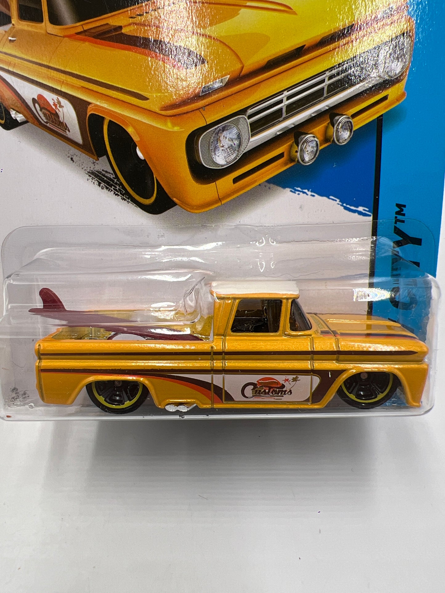 2015 Hot Wheels City #72 Custom 62 Chevy Yellow