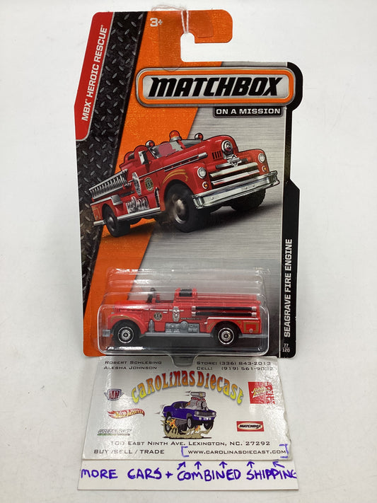 Matchbox MBX Heroic Rescue #77 Seagrave Fire Engine Red 206C