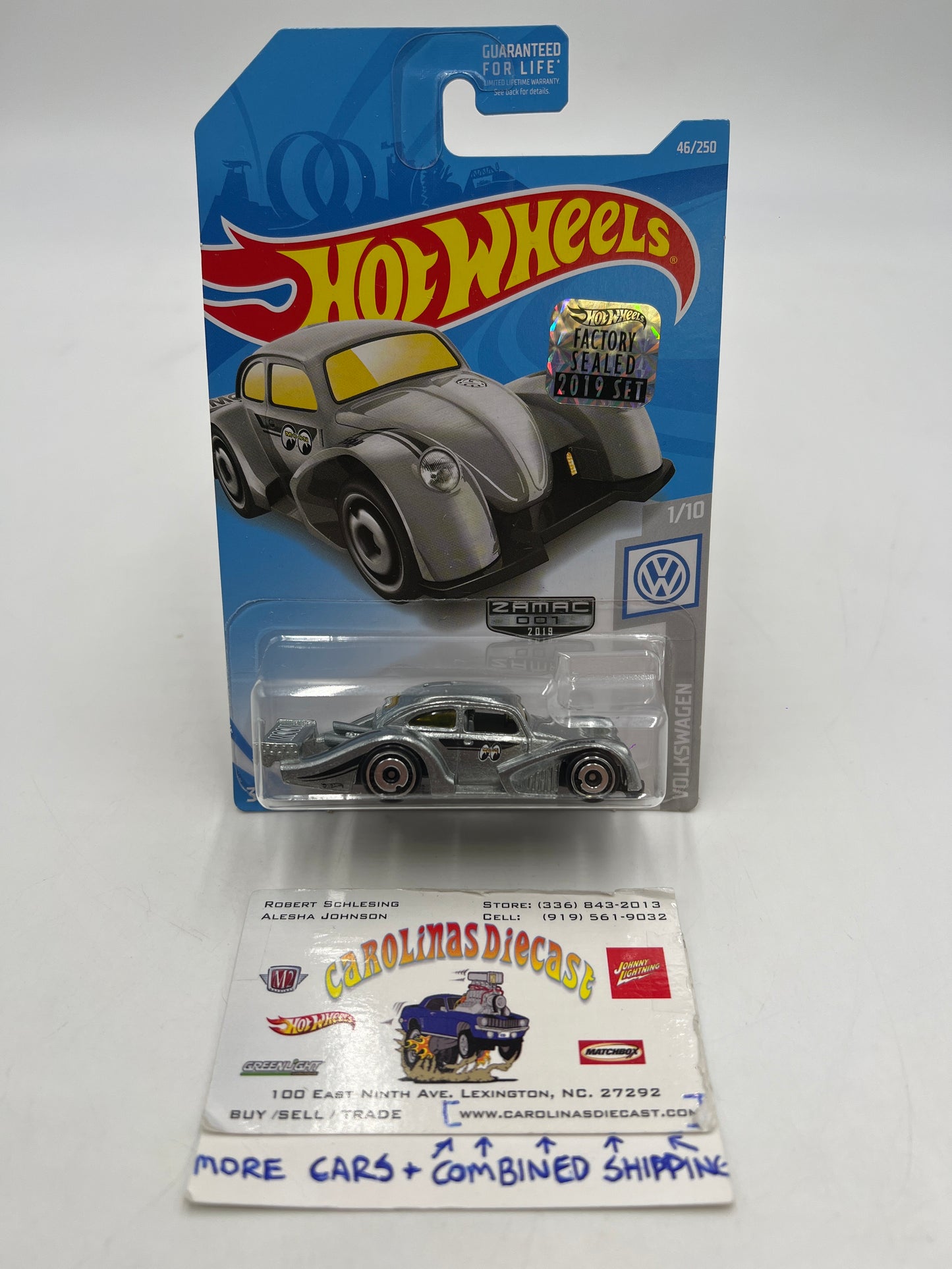 2019 Hot Wheels Factory Sealed Zamac 007 #46 Volkswagen Kafer Racer Mooneyes W/Protector