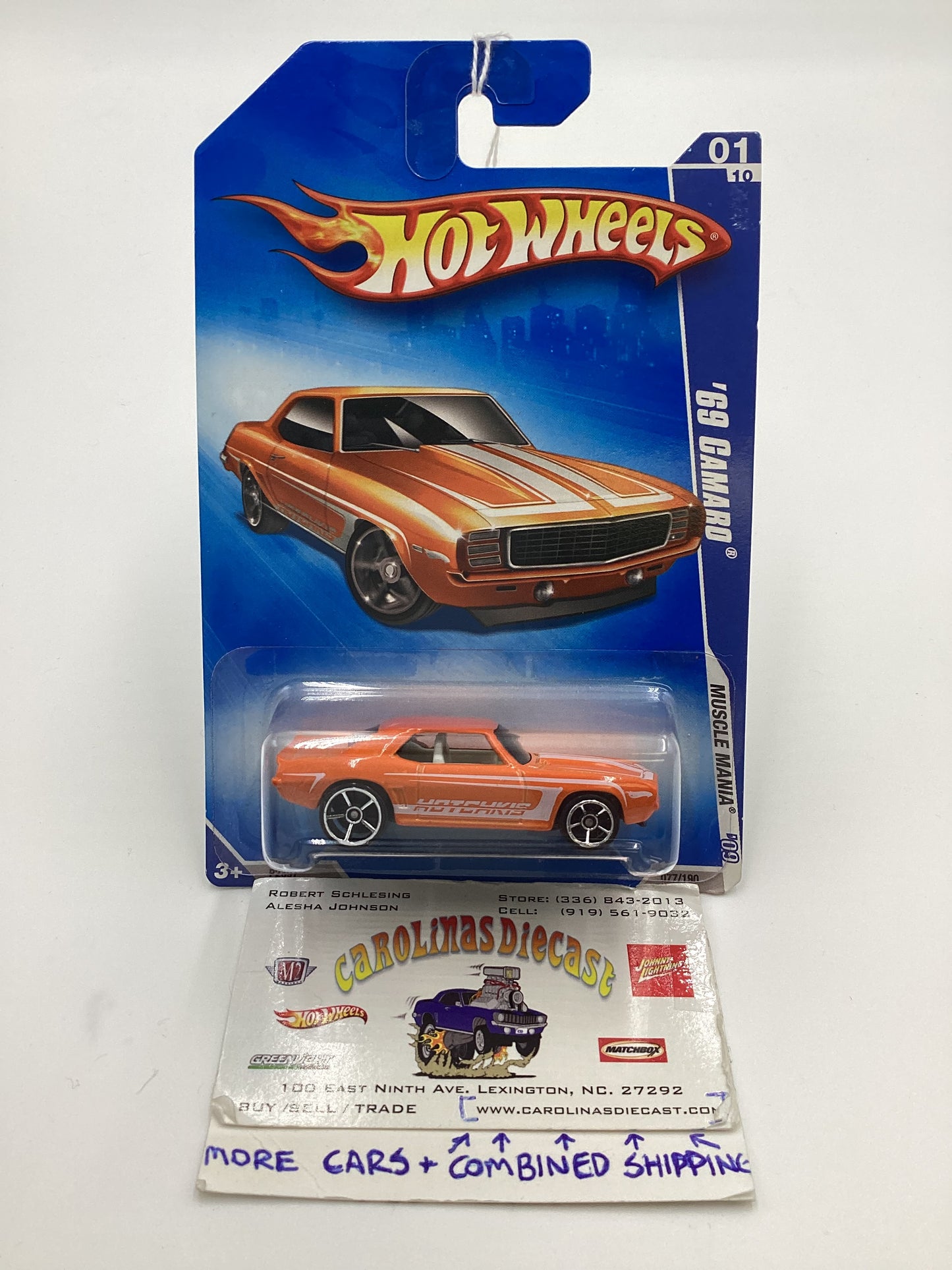 2009 Hot wheels #077 69 Camaro Orange Hotchkiss 2C