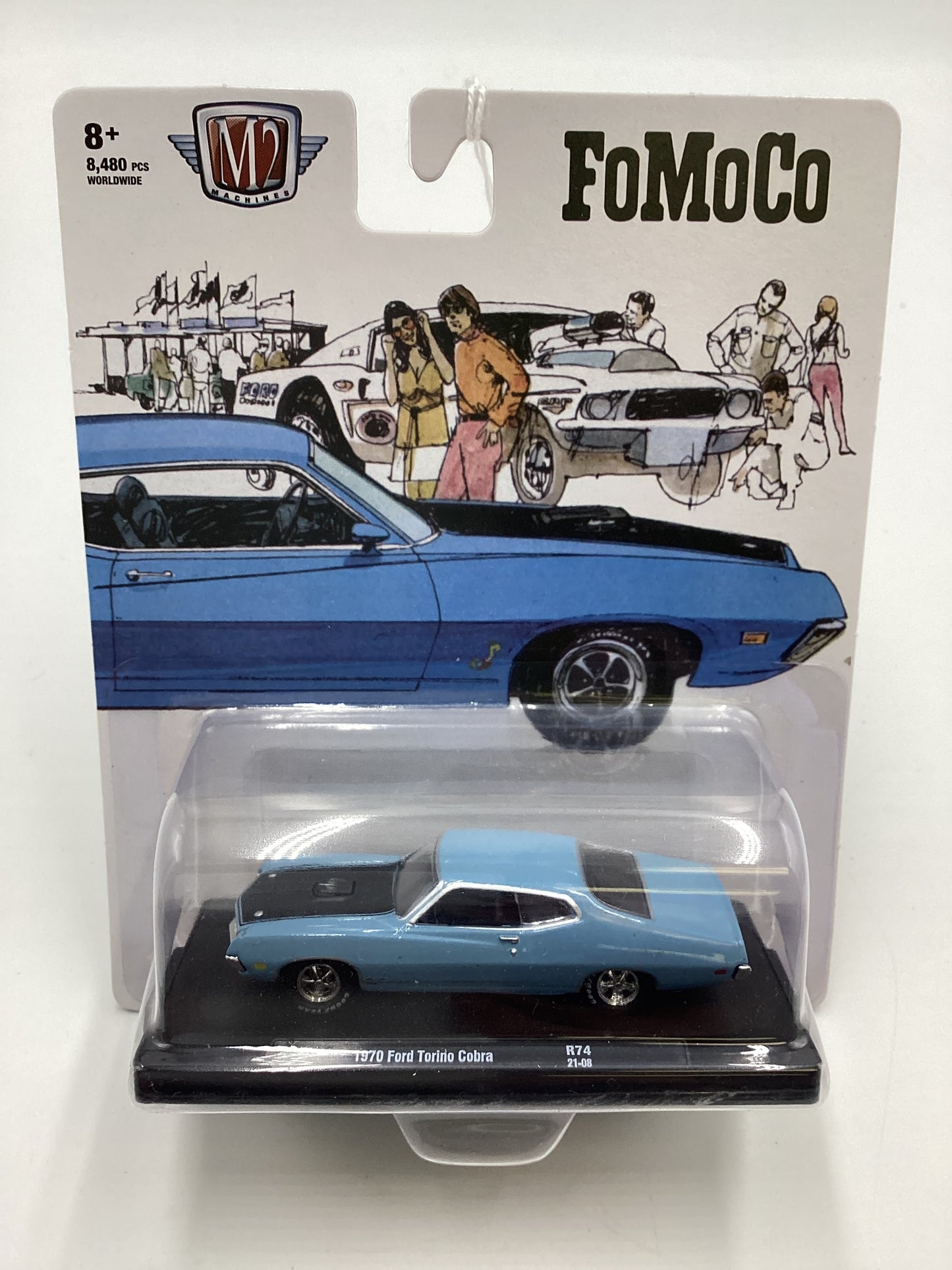 M2 Machines Auto Driver FoMoCo 1970 Ford Torino Cobra Light Blue R74 192H