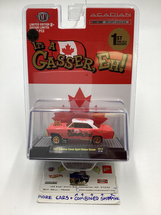 2022 M2 MACHINES ITS A GASSER 1967 ACADIAN CANSO SPORT DELUXE GASSER RED GS12 CHASE