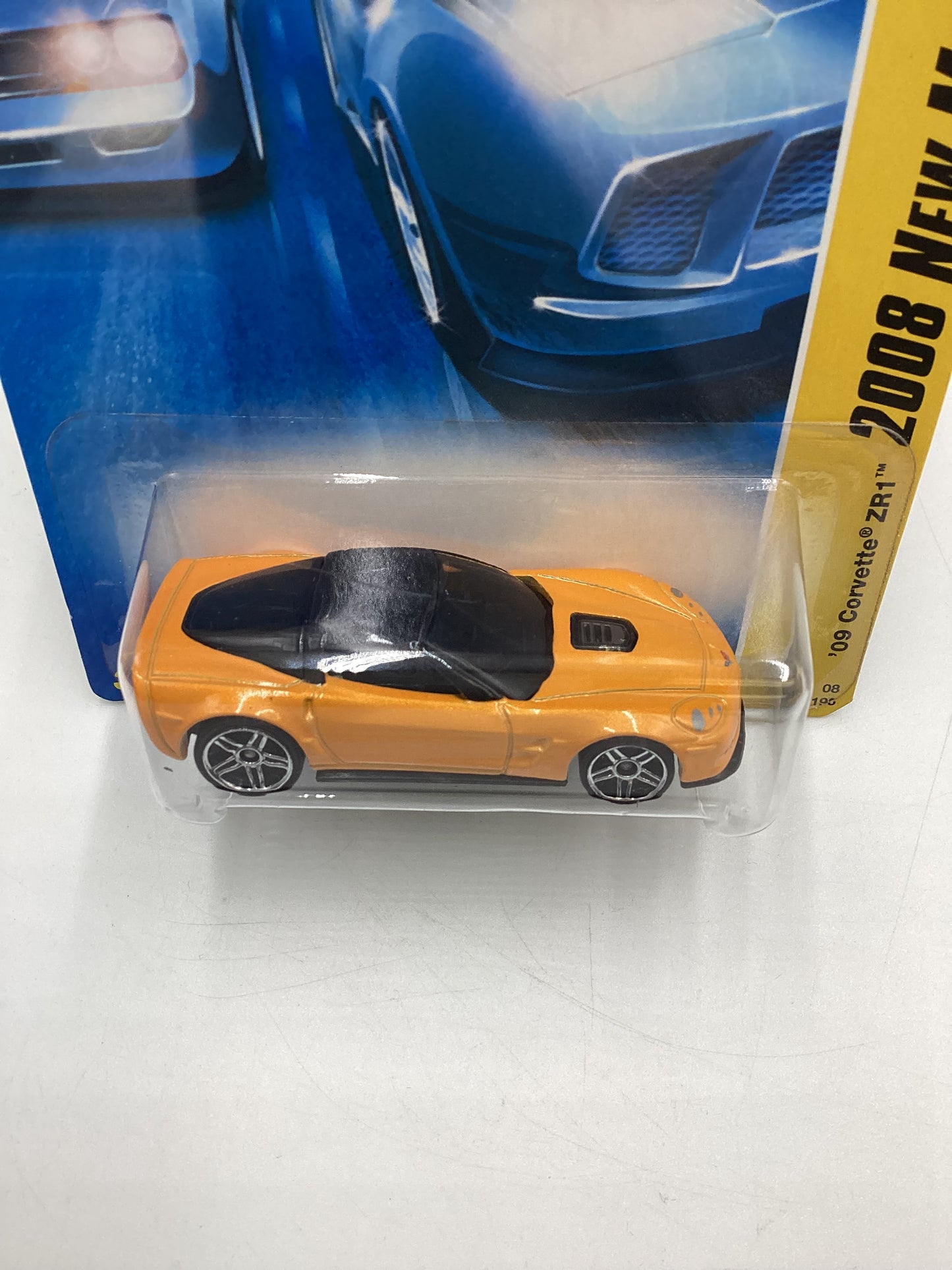 2008 Hot Wheels New Models #9 09 Corvette ZR1 Yellow Kmart Exclusive 239C