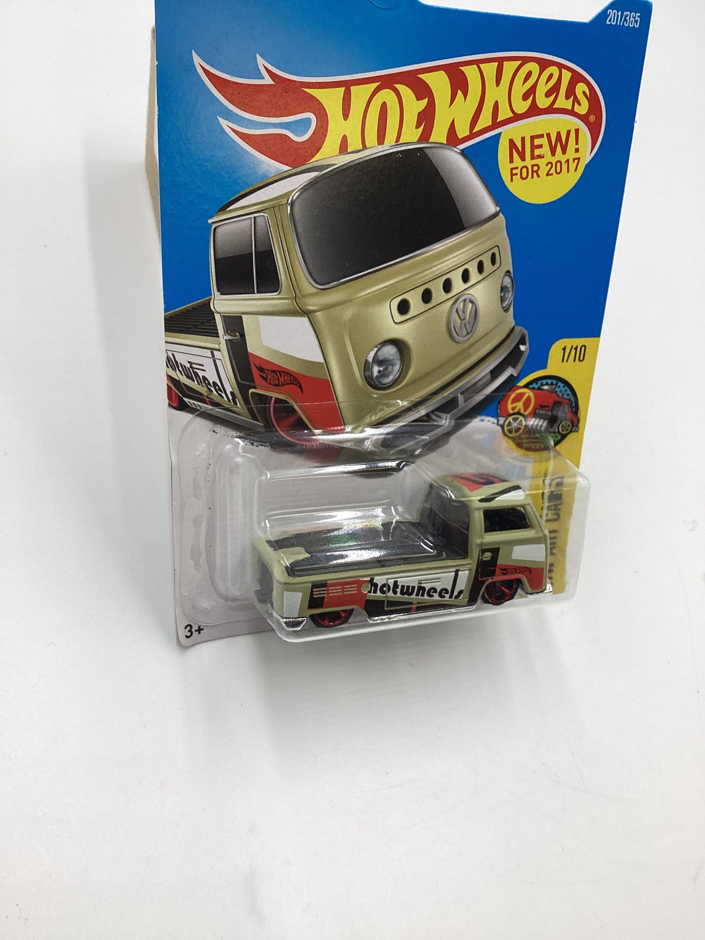 2017 Hot Wheels #201 Volkswagen T2 Pickup Tan 96D