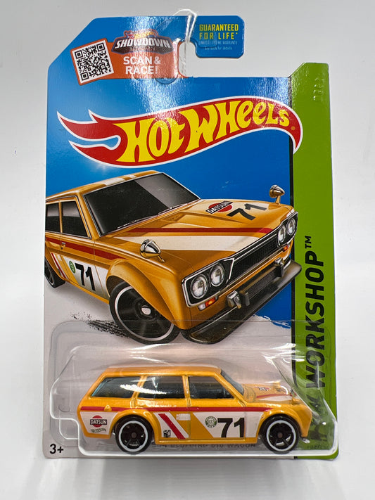 2015 Hot Wheels Workshop #202 71 Datsun Bluebird 510 Wagon Yellow