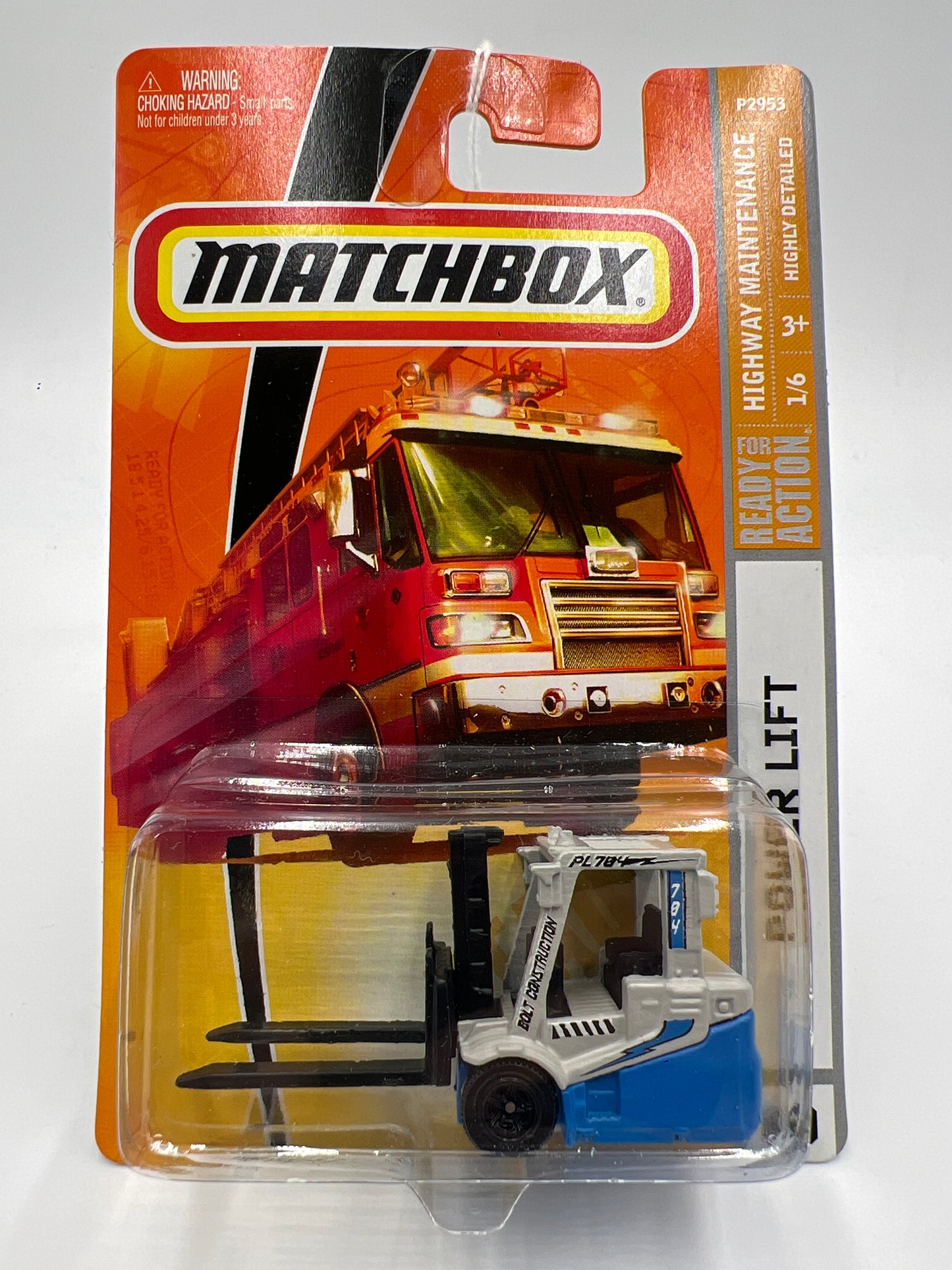 Matchbox #69 Highway Maintenance Power Lift Gray/Blue 206F