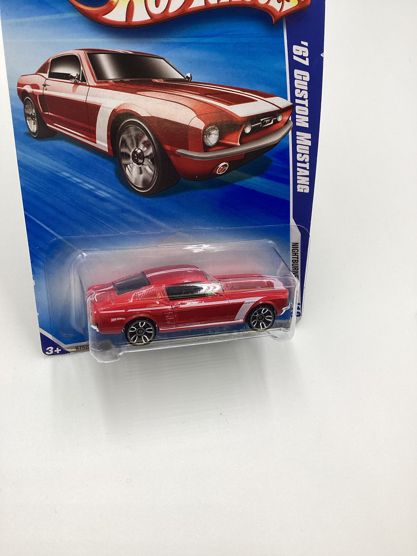 2009 Hot Wheels #095 67 Custom Mustang Red 23F