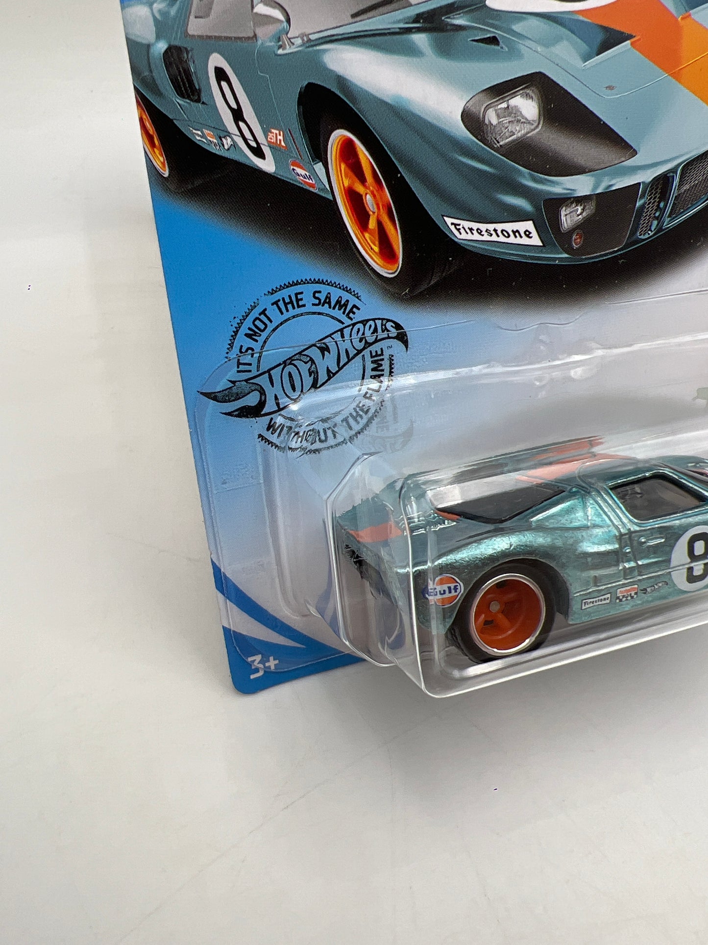2020 Hot Wheels Super Treasure Hunt #35 Ford GT-40 Gulf Blue W/Protector Intl Card