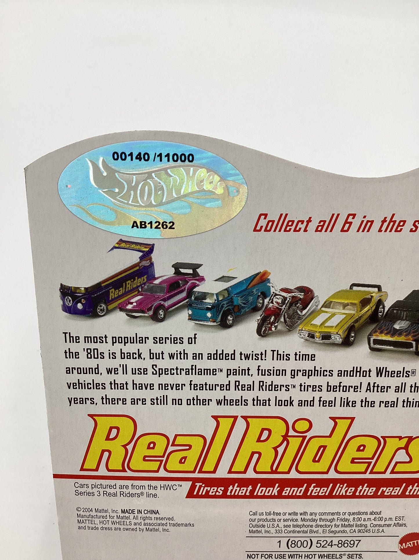 Hot Wheels Real Riders RLC Low #140/11000 Series 4 1/6 70s Van W/Protector