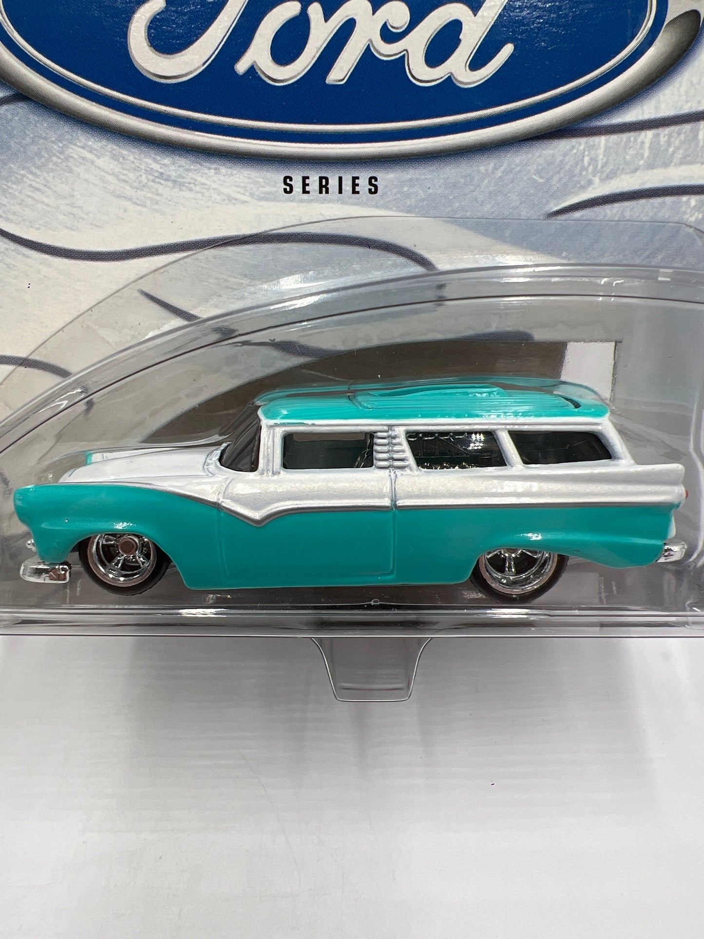 Hot Wheels Premium 100% Ford Series #2 Custom 50s Ford Wagon Blue/White 241B