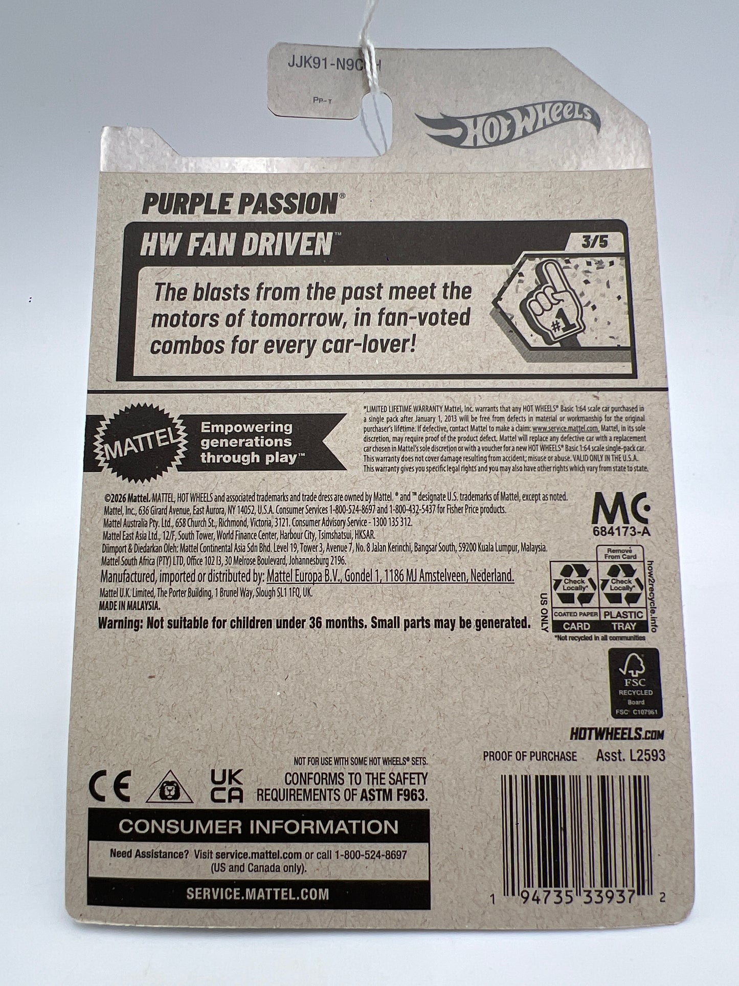 2026 Hot Wheels H Case #46 Purple Passion 51C