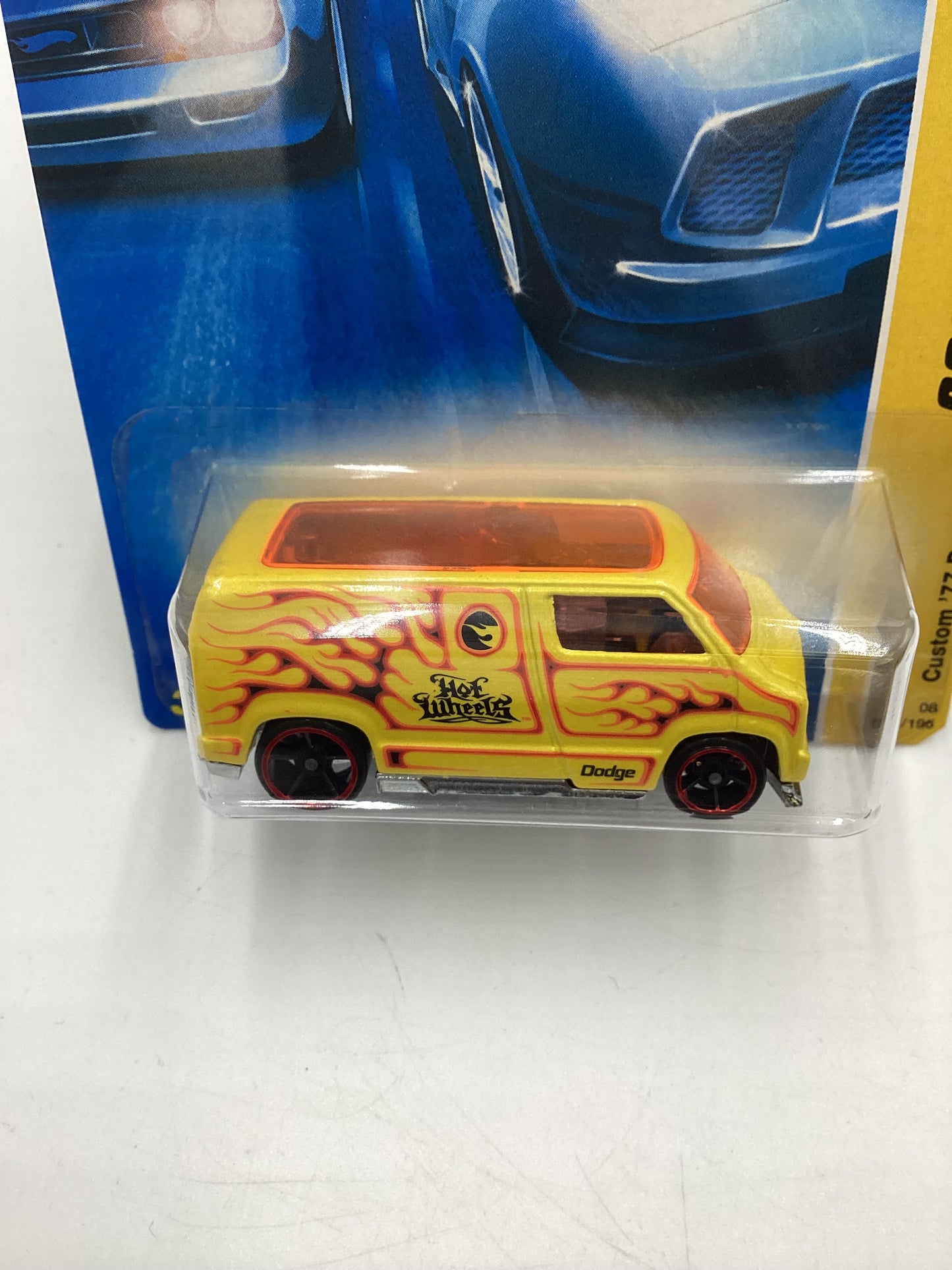 2008 Hot Wheels New Models #7 Custom 77 Dodge Van Yellow 43E