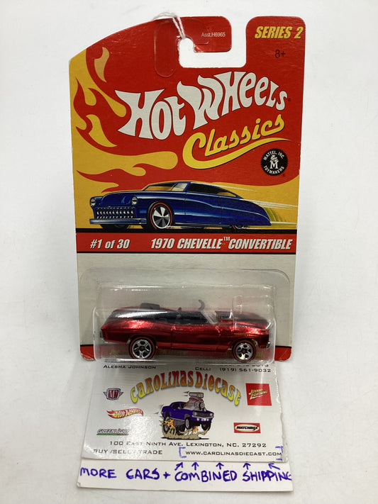 Hot Wheels Classics Series 2 #1 1970 Chevelle Convertible Red SR