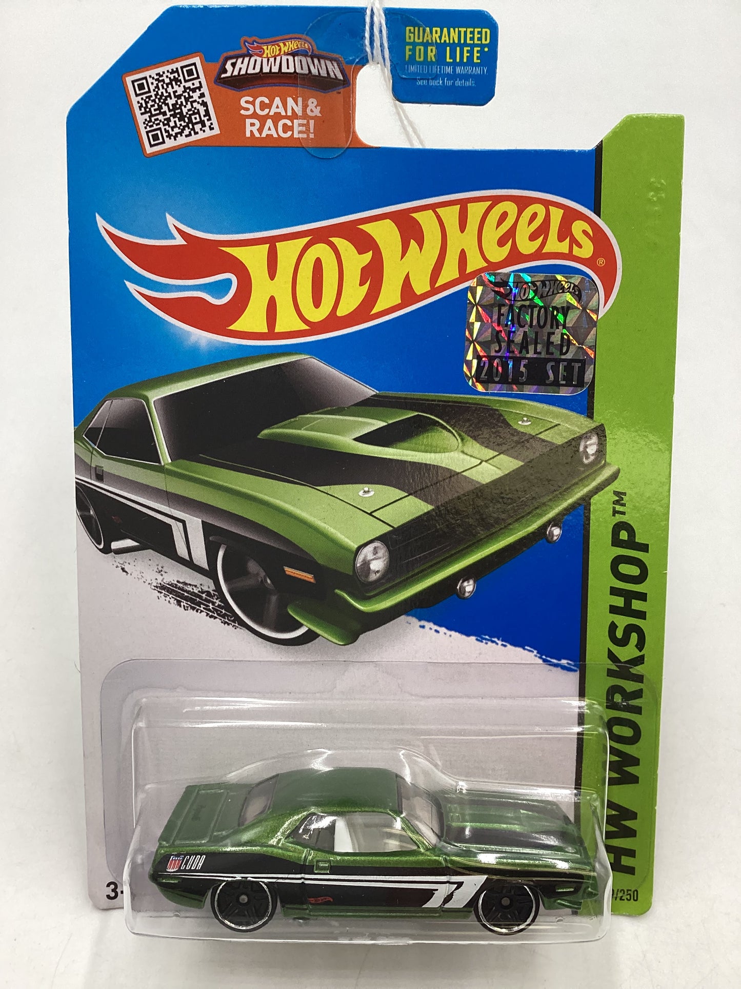 2015 Hot Wheels #199 Factory Sealed Green 70 Plymouth AAR Cuda 44A