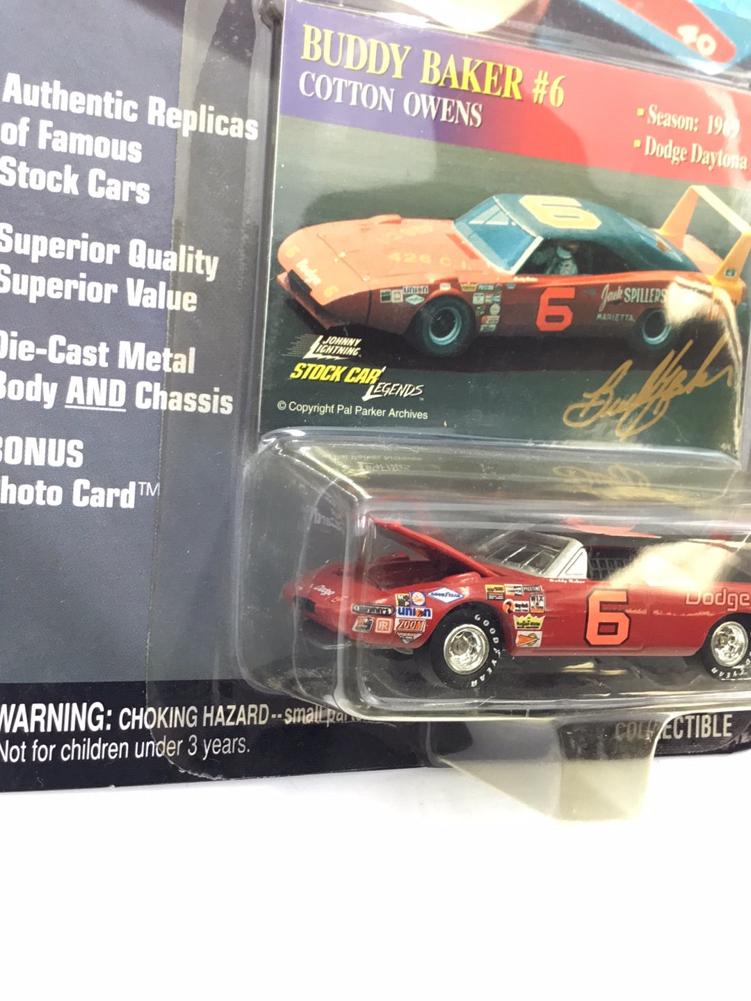 Johnny lightning Stock Car Legends #6 Buddy Baker Dodge Daytona QQ1