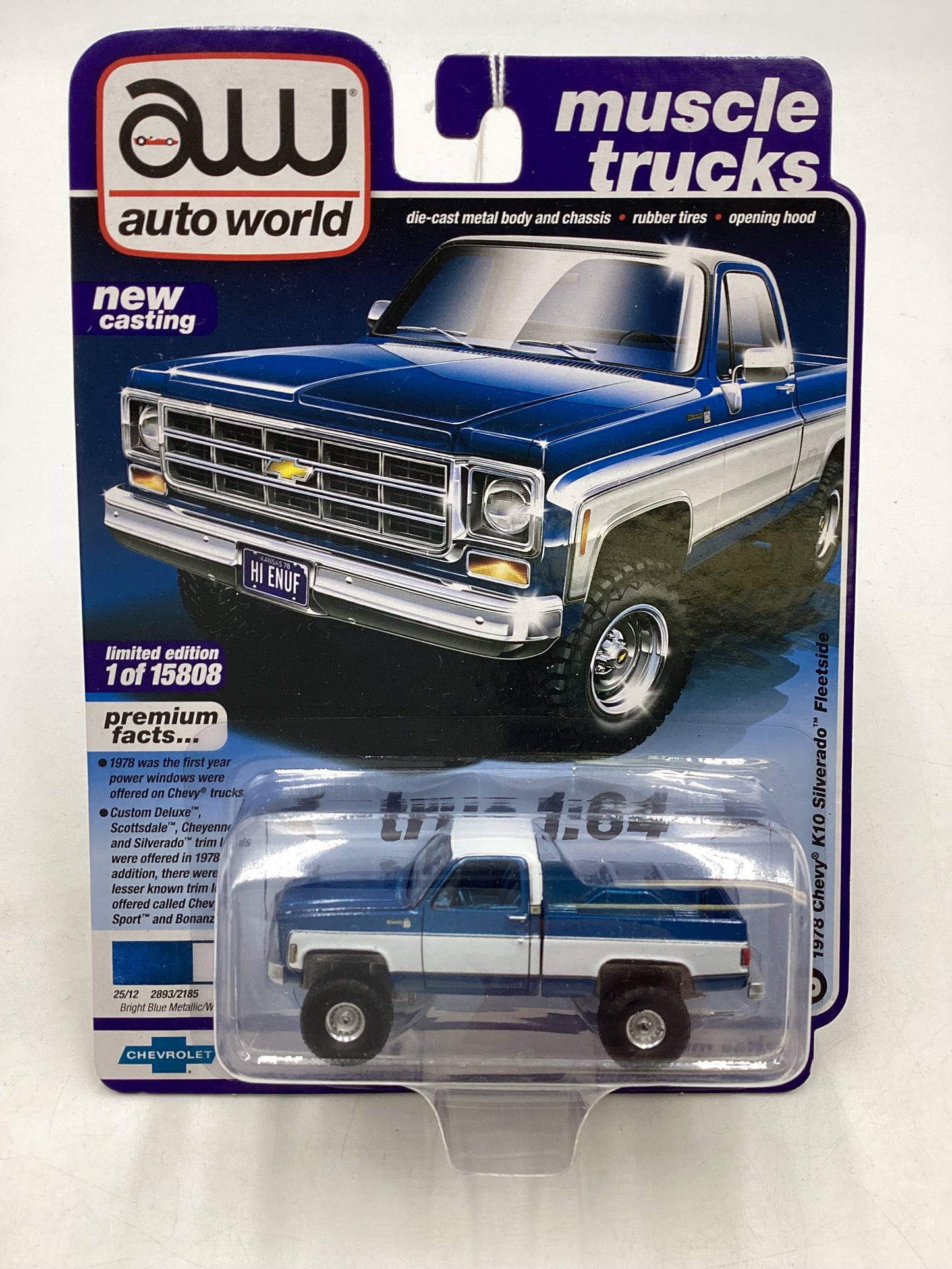 Auto World Muscle Trucks 1978 Chevy K10 Silverado Fleetside 185A