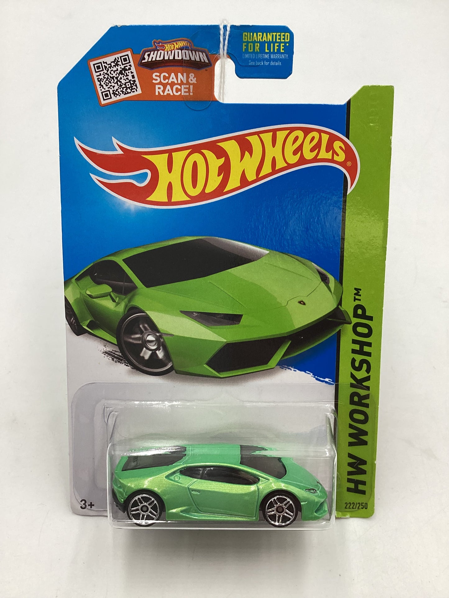 2015 Hot Wheels Workshop #222 *Veins on back* Lamborghini Huracan LP 610-4 Green 101C
