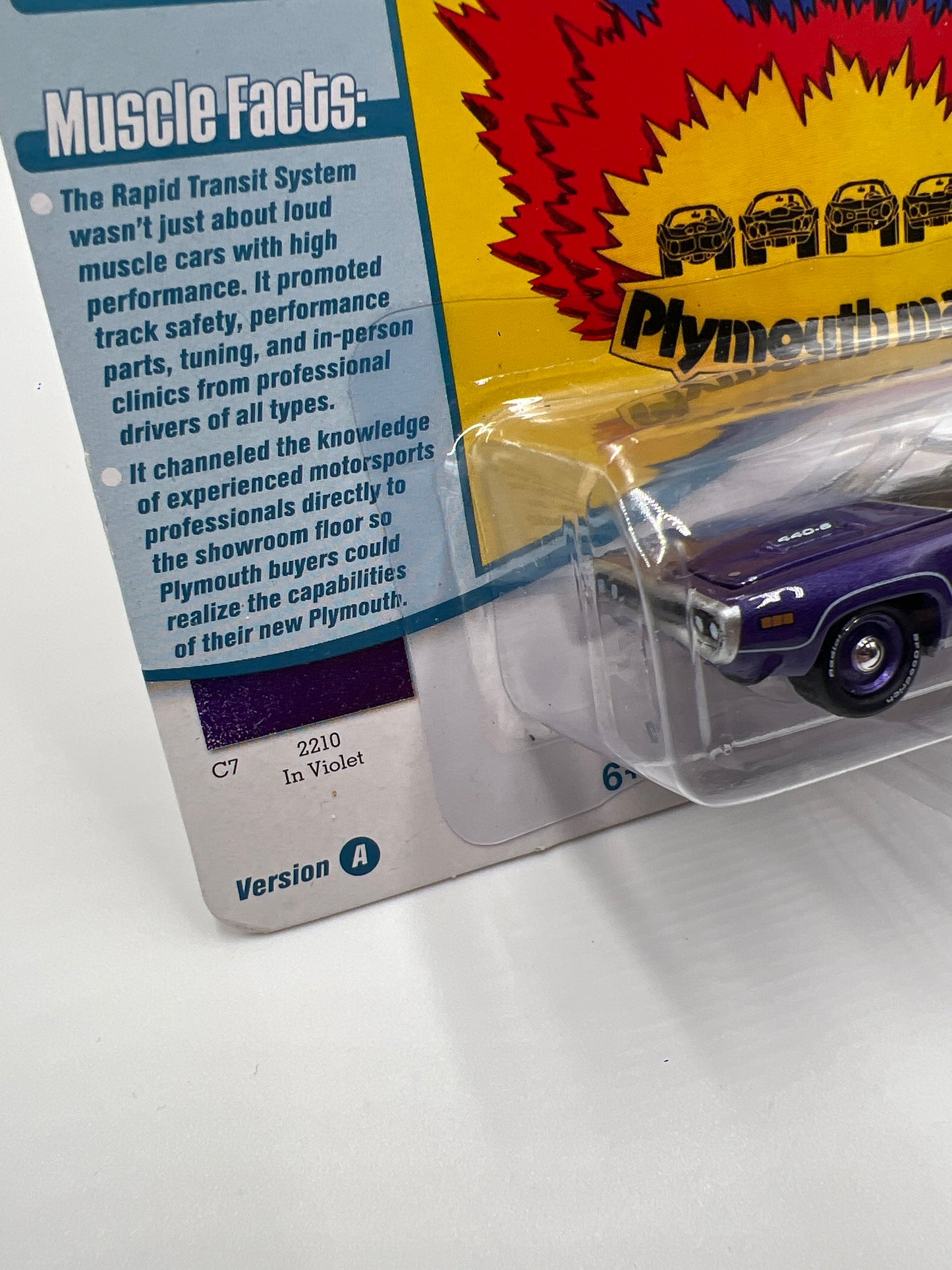 Johnny Lightning Muscle Cars U.S.A Class of 1971 Release 2 Version A 1971 Plymouth GTX In Violet Purple 229B