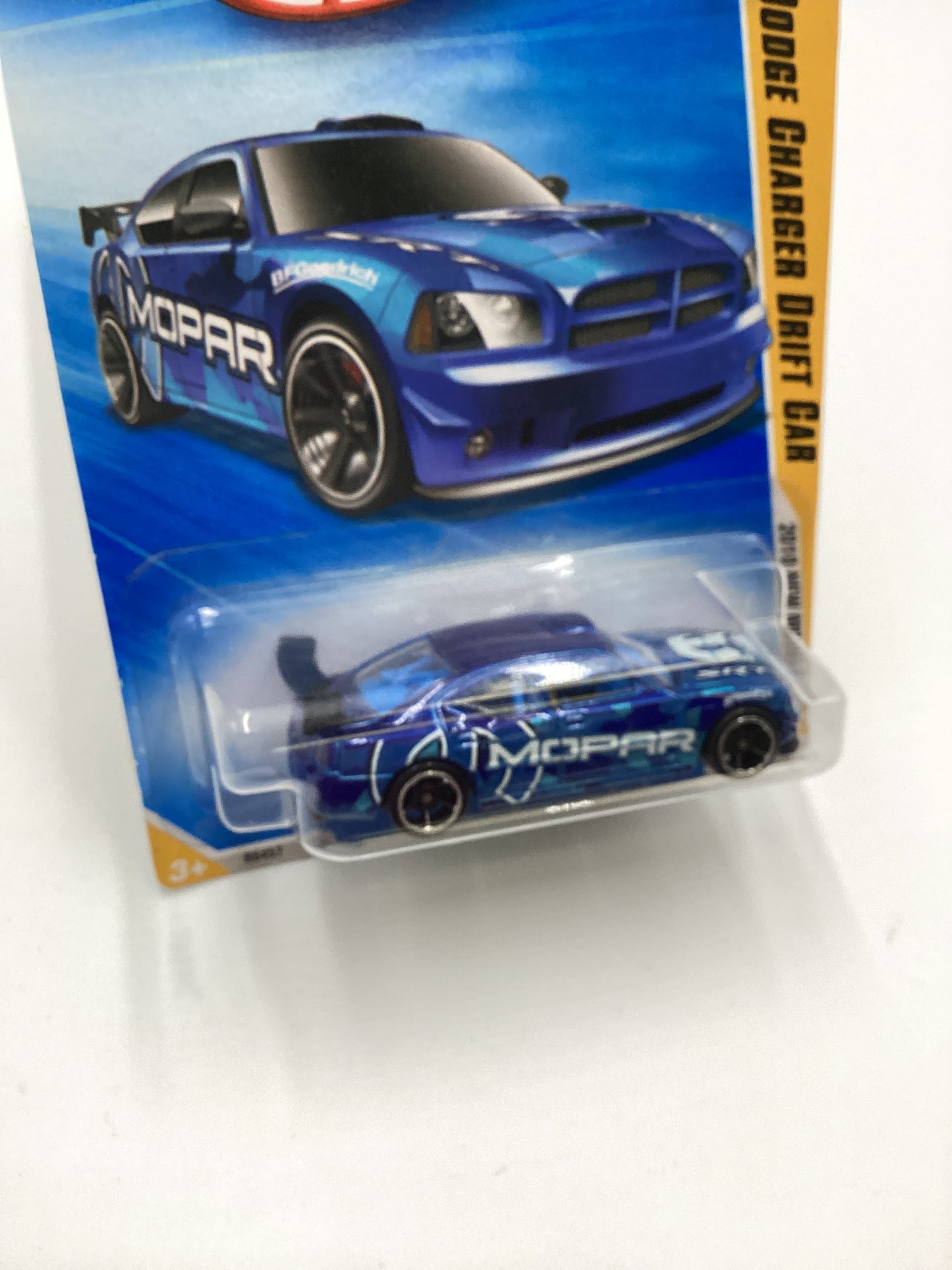 2010 Hot Wheels #043 Dodge Charger Drift Car Blue 38B