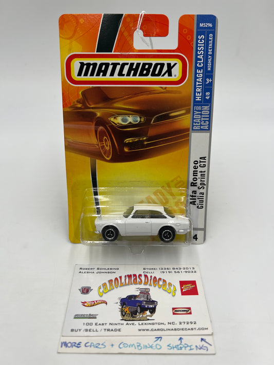 Matchbox Heritage Classics #4 Alfa Romeo Giulia Sprint GTA White 217D