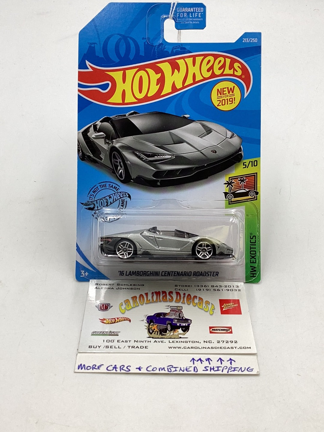 2019 Hot wheels #213 16 Lamborghini Centenario Roadster 102G