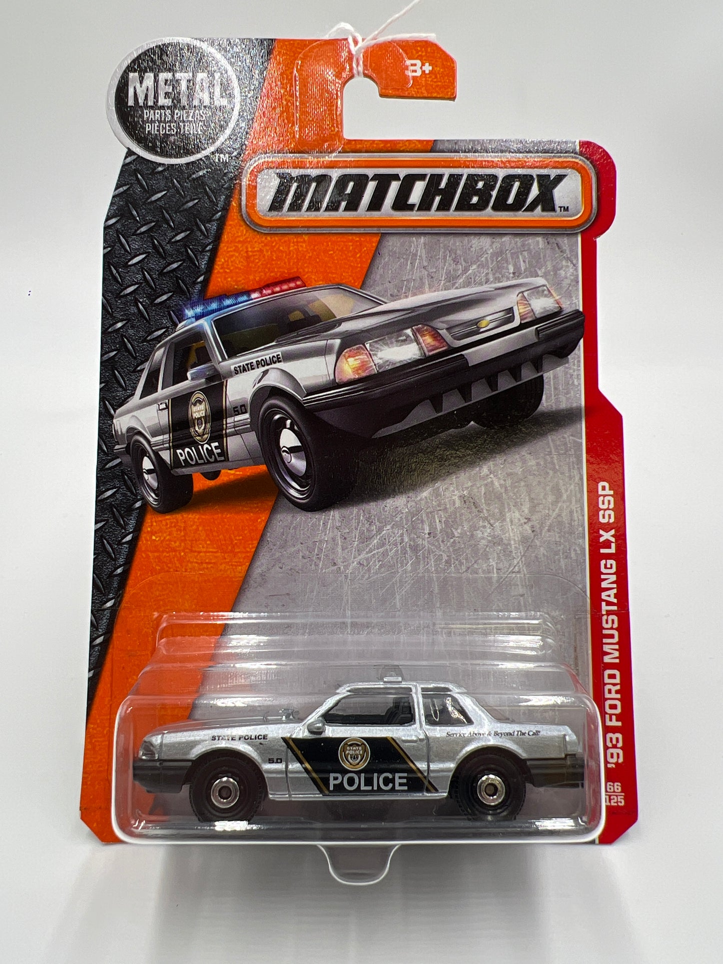 Matchbox MBX Heroic Rescue #66 93 Ford Mustang LX SSP Police Silver 206C