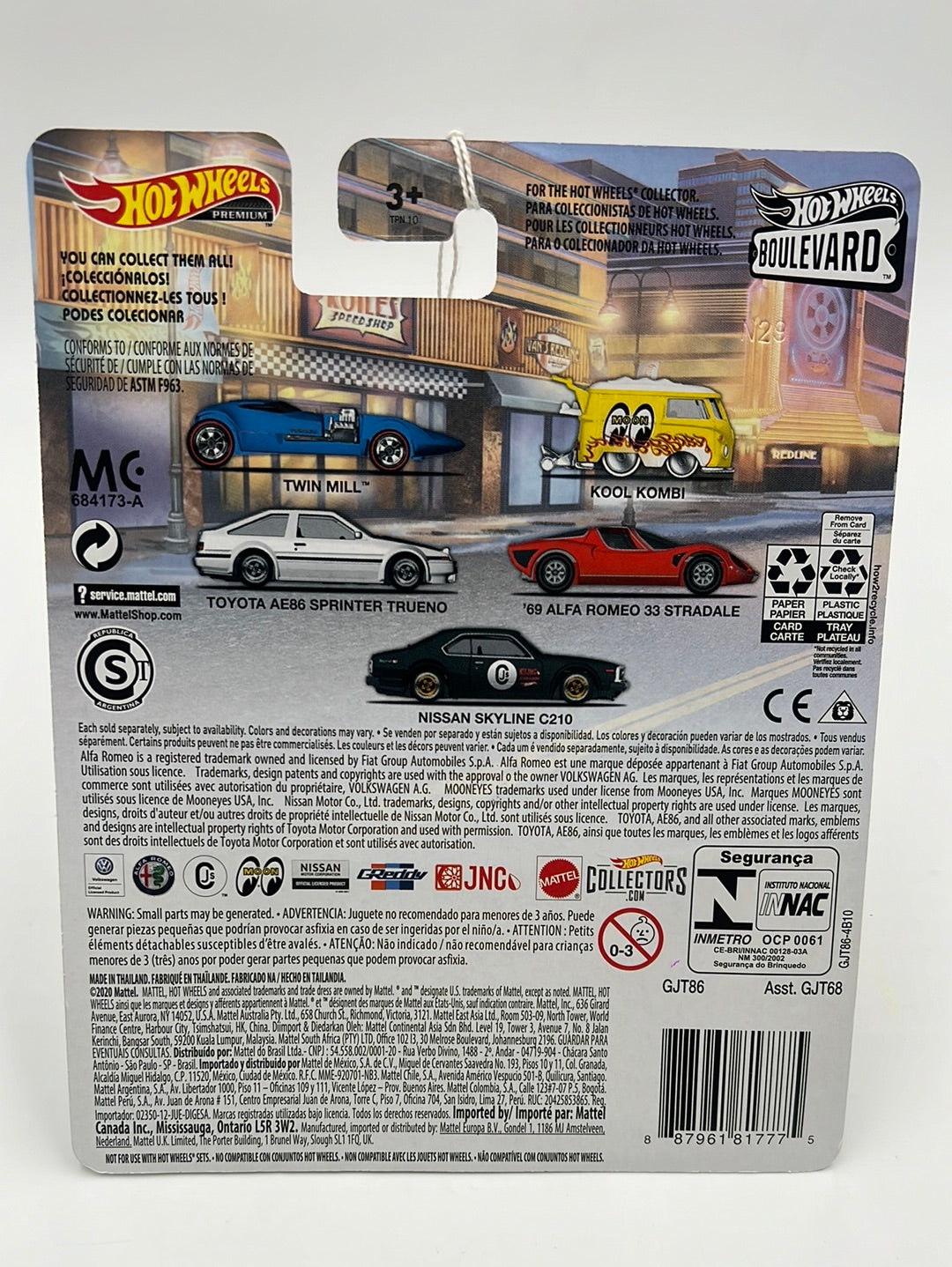 Hot Wheels Premium Boulevard #17 Kool Kombi Mooneyes W/Protector