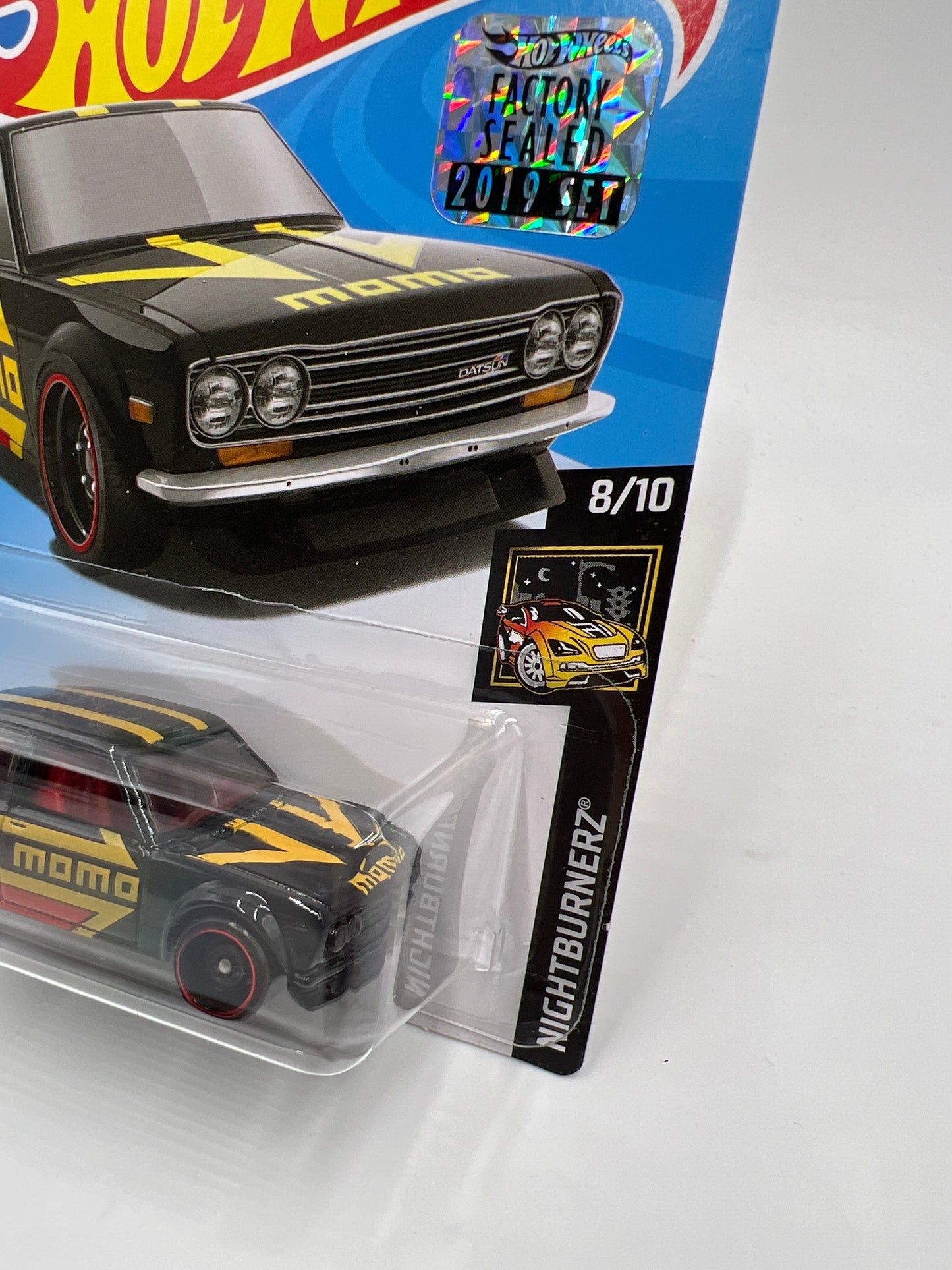 2019 Hot Wheels Factory Sealed Kmart Exclusive #97 71 Datsun 510 Momo Black W/Protector