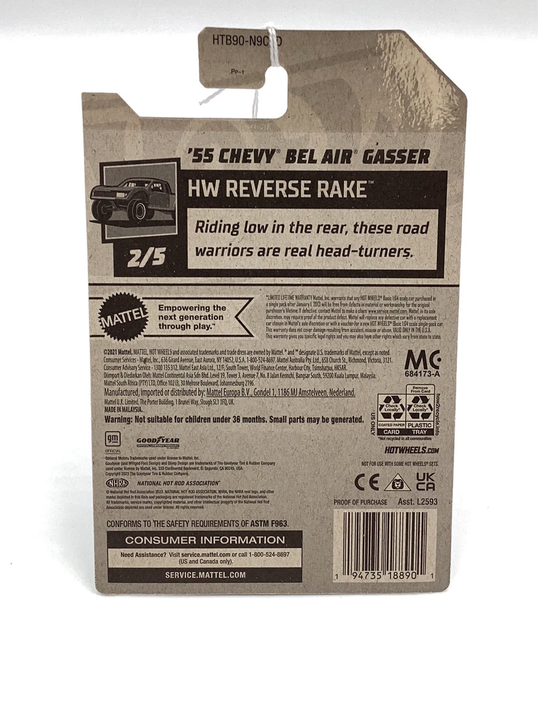 2024 Hot Wheels D case #63 55 Chevy Bel Air Gasser 11C