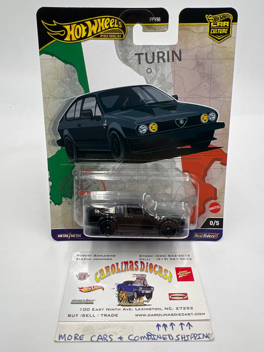 2024 Hot Wheels Premium World Tour Chase #0 Alfa Romeo GTV6 3.0 Black W/Protector